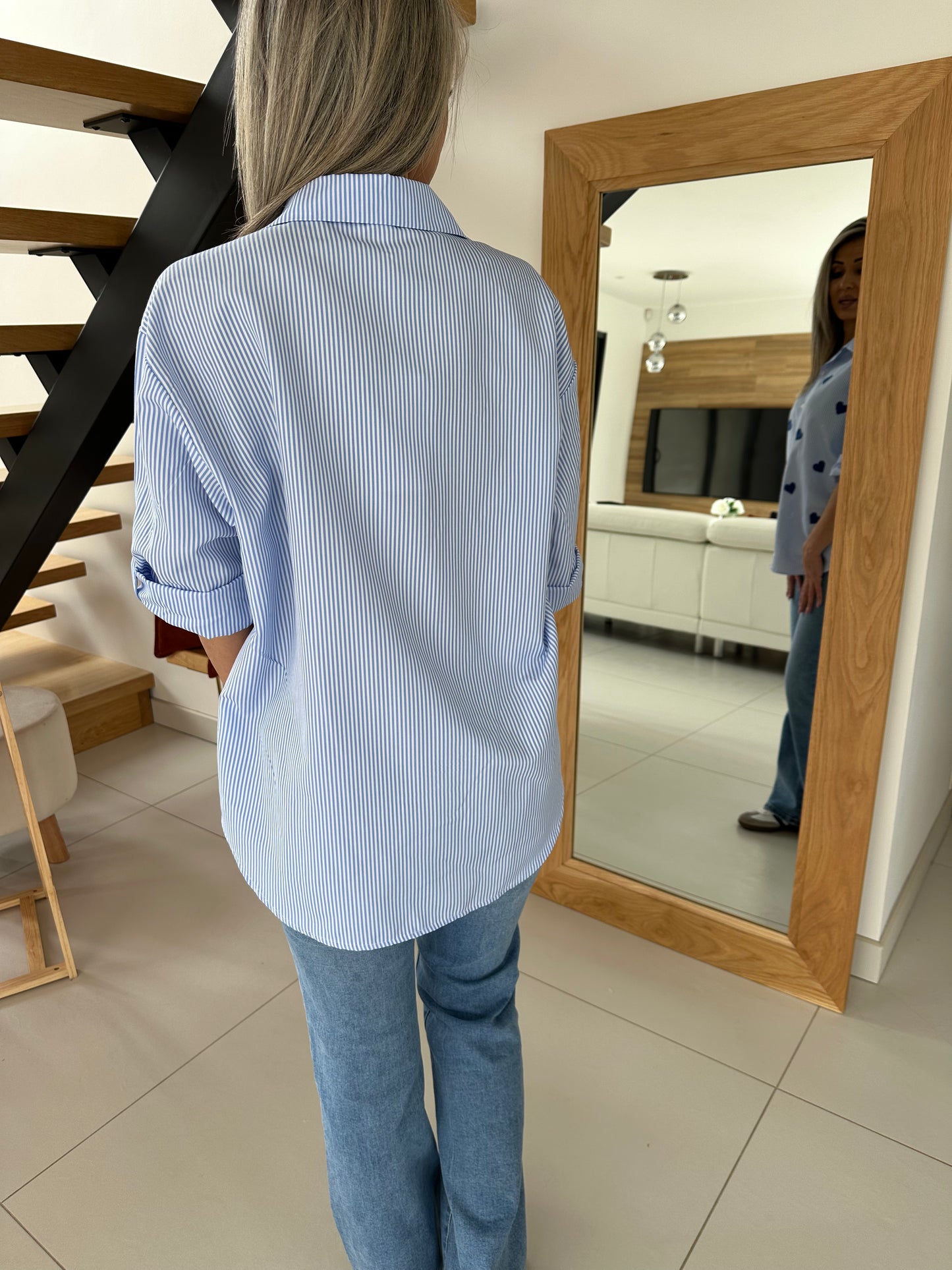 Blouse Marina cœurs rouge