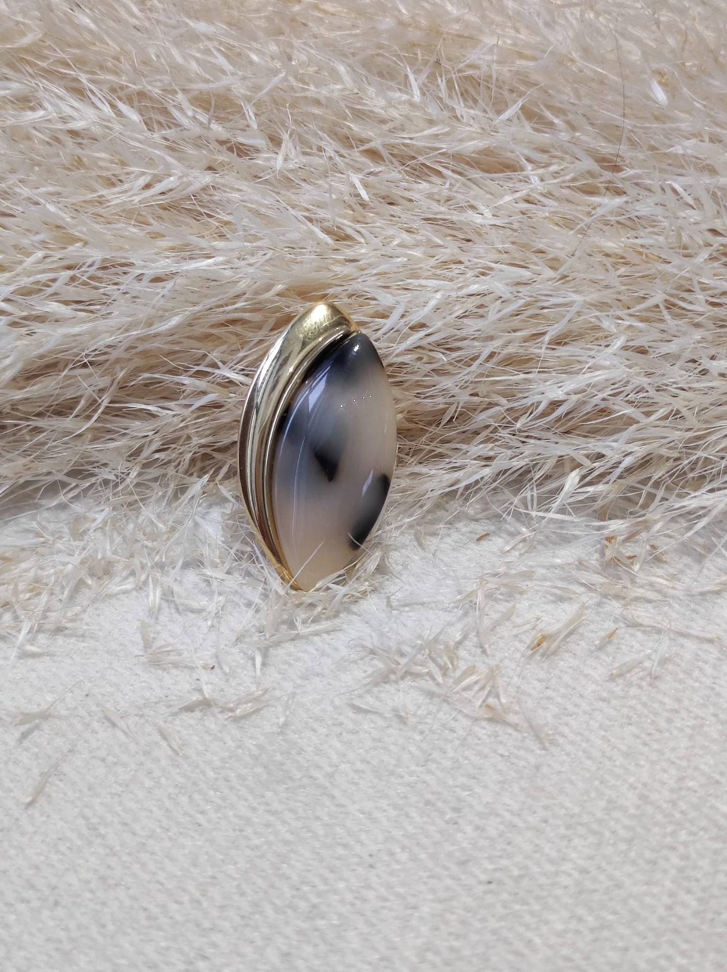Bague dorée motif Léopard